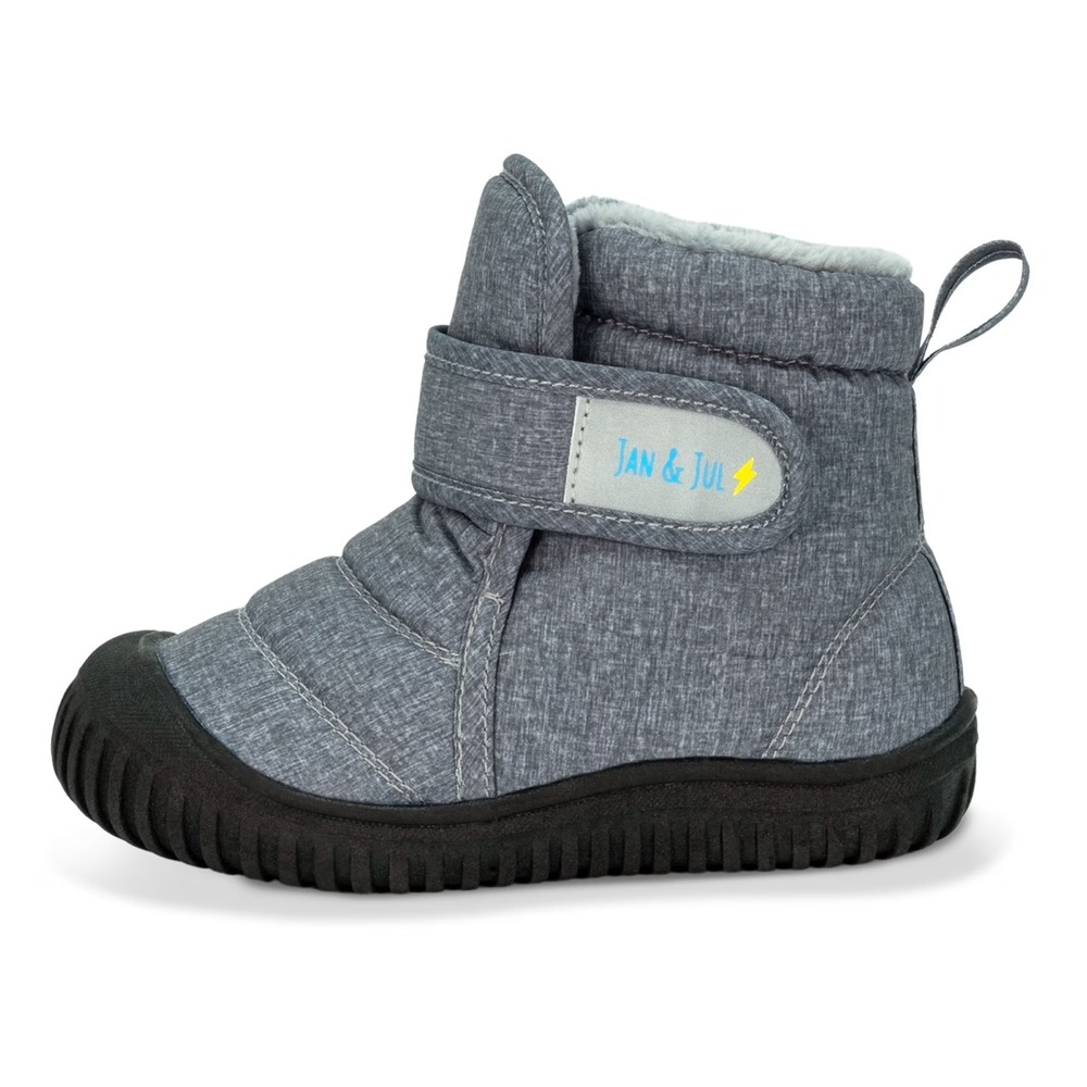 Jan & Jul Toasty-Dry Booties Snow Boots Heather‎ Grey Toddler Size 6 NEW